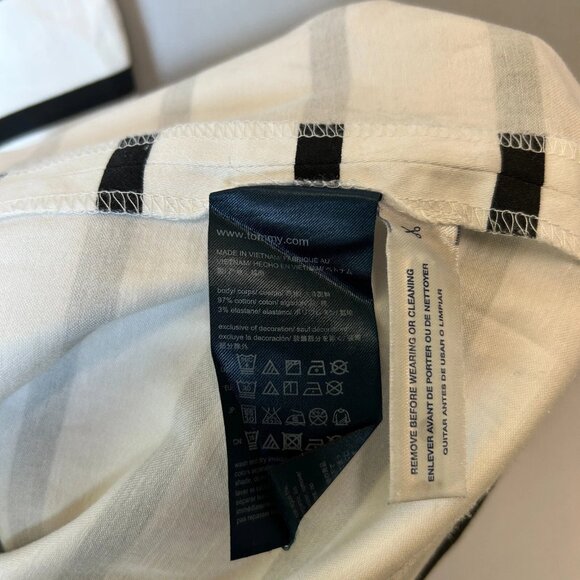 Tommy Hilfiger Women's Blue and White Striped Sleeveless Shift Dress - Picture 7 of 8